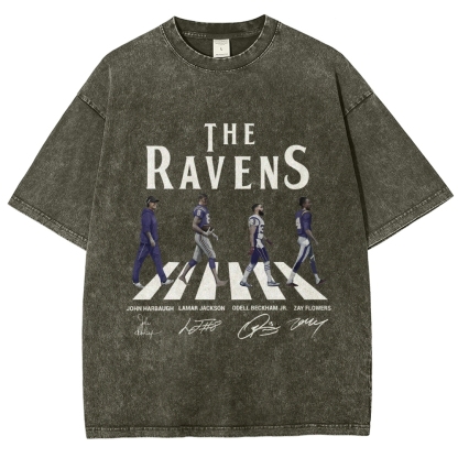 Unisex Fit Washed T-Shirt|RAVENS