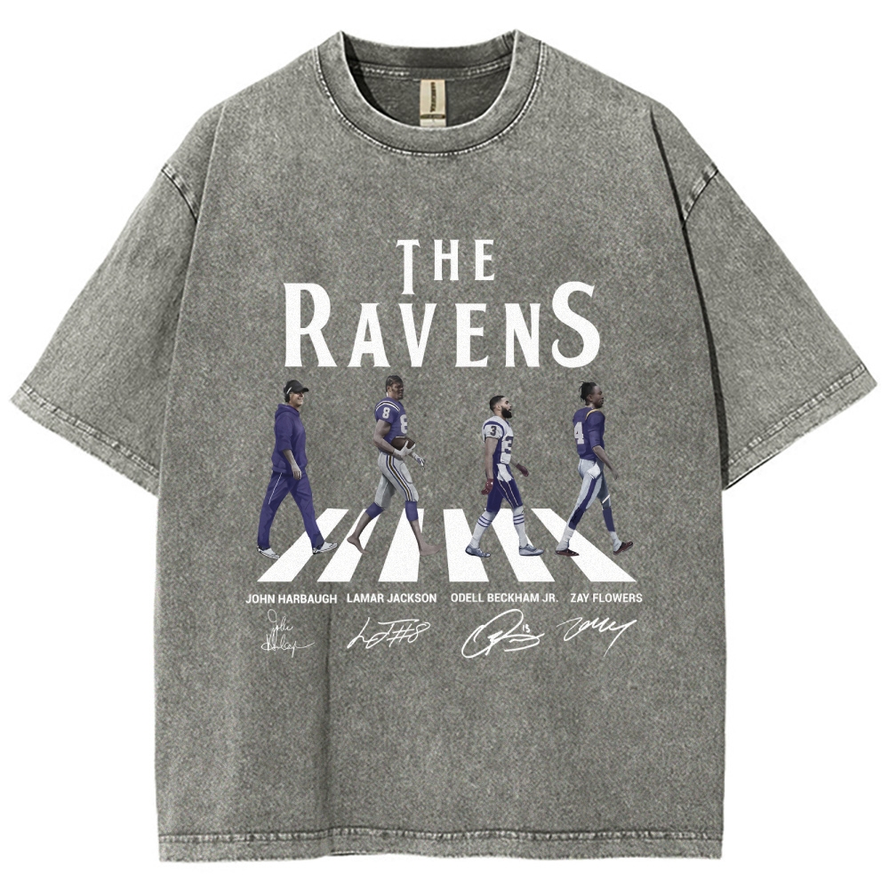 Unisex Fit Washed T-Shirt|RAVENS