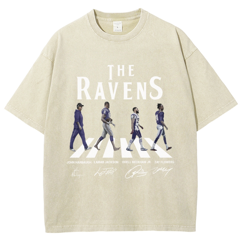 Unisex Fit Washed T-Shirt|RAVENS