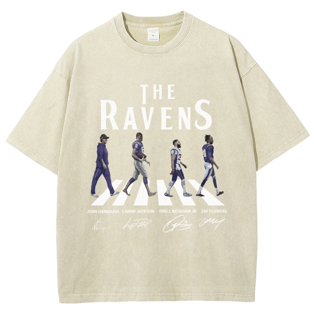 Unisex Fit Washed T-Shirt|RAVENS