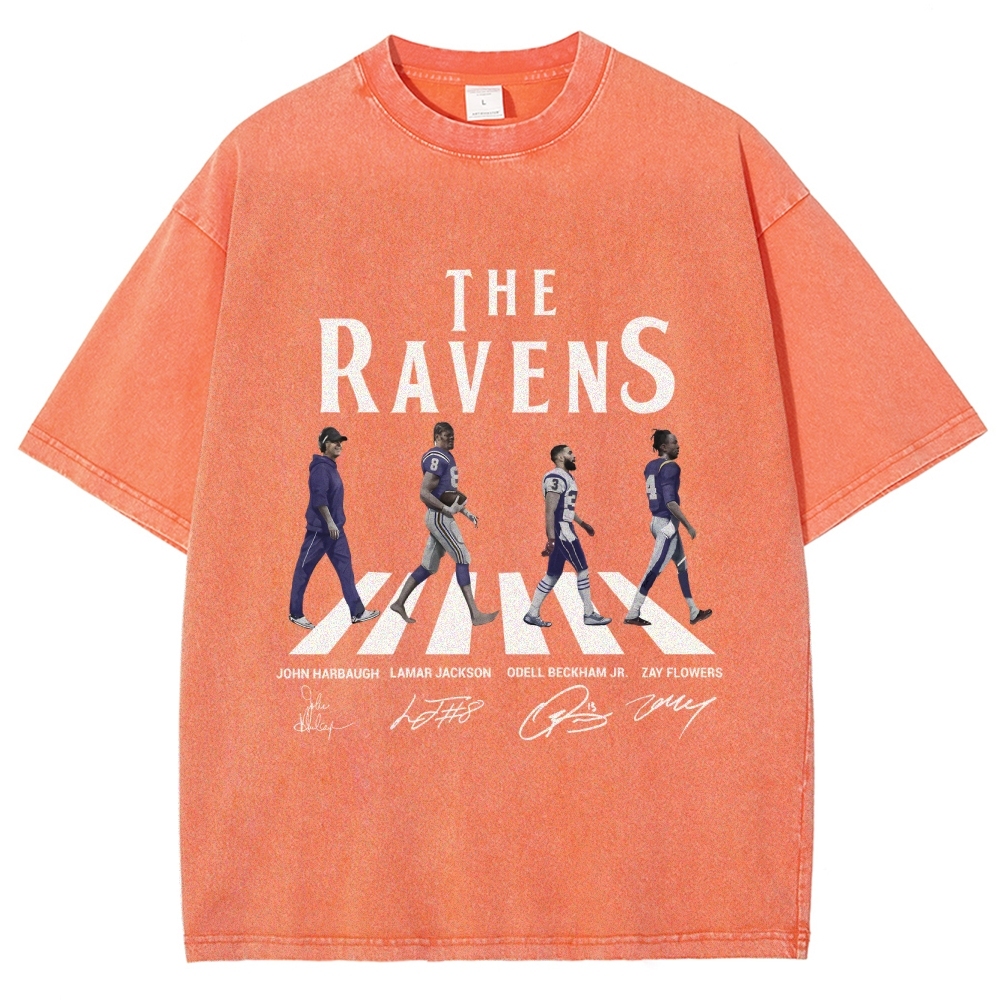 Unisex Fit Washed T-Shirt|RAVENS
