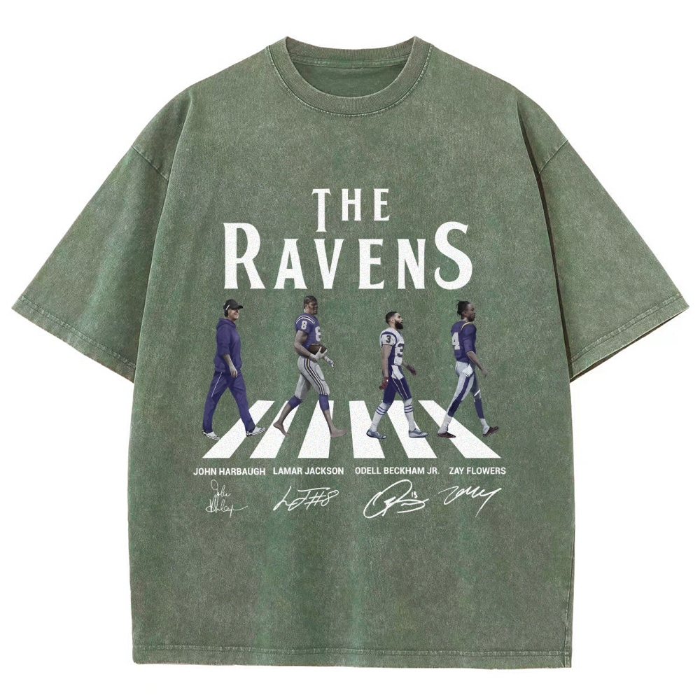 Unisex Fit Washed T-Shirt|RAVENS