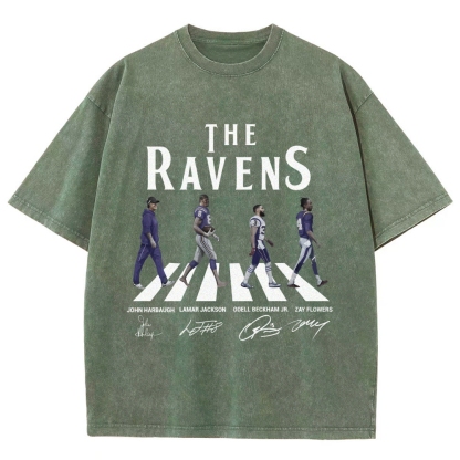 Unisex Fit Washed T-Shirt|RAVENS