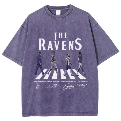 Unisex Fit Washed T-Shirt|RAVENS