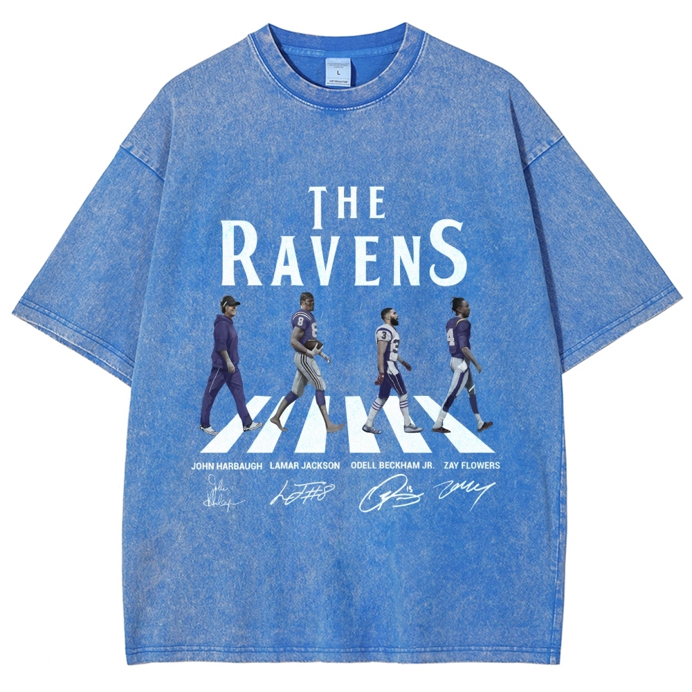 Unisex Fit Washed T-Shirt|RAVENS
