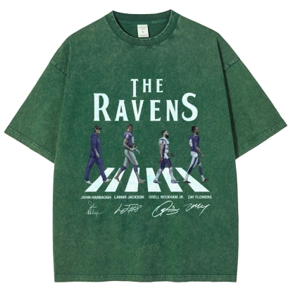 Unisex Fit Washed T-Shirt|RAVENS