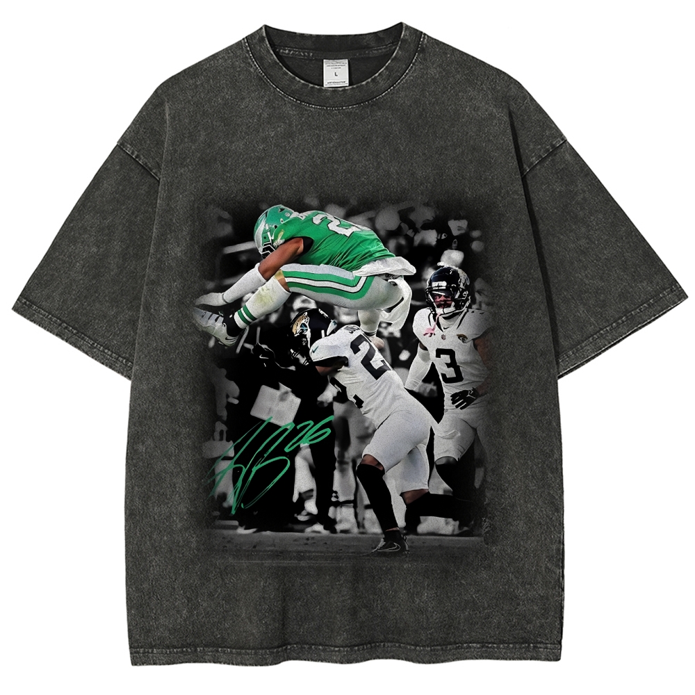 Unisex Fit Washed T-Shirt SAQUON BARKLEY TEE
