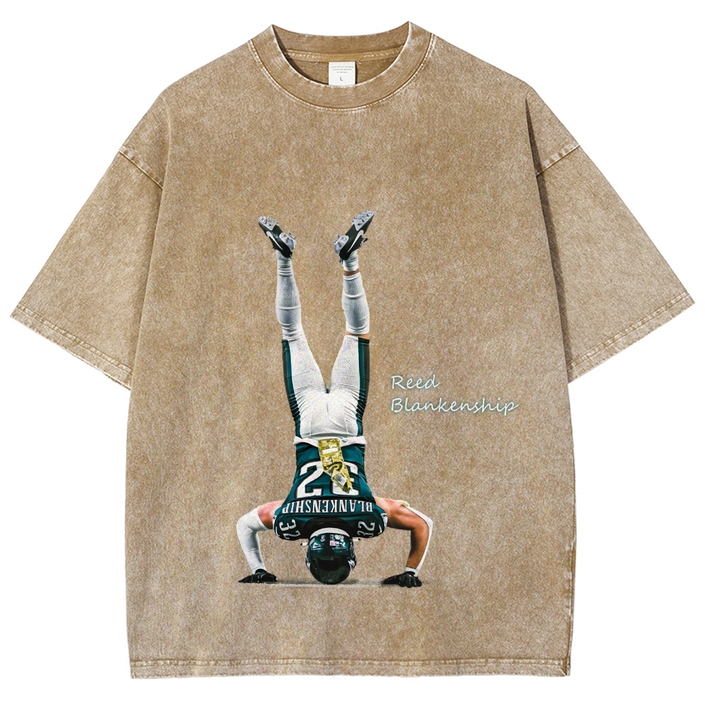 Unisex Fit Washed T-Shirt Reed Blankenship Philadelphia Eagles