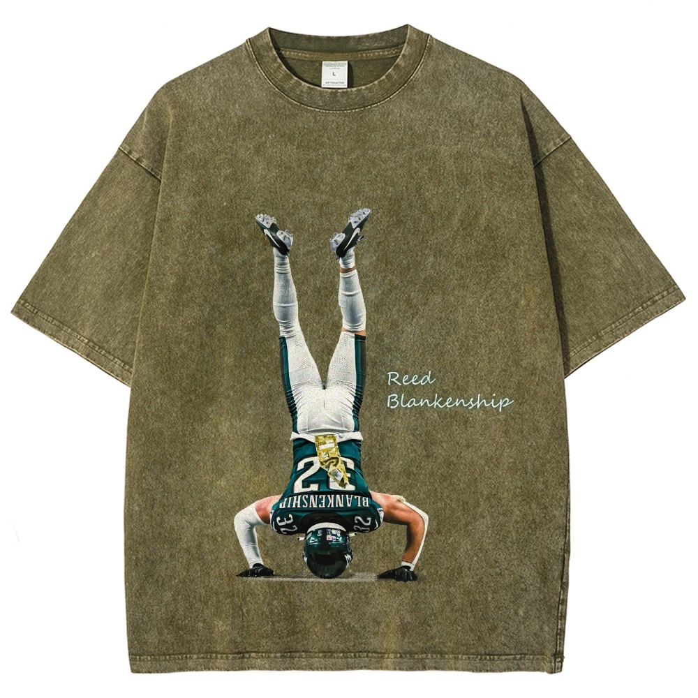 Unisex Fit Washed T-Shirt Reed Blankenship Philadelphia Eagles