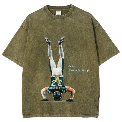 Unisex Fit Washed T-Shirt Reed Blankenship Philadelphia Eagles