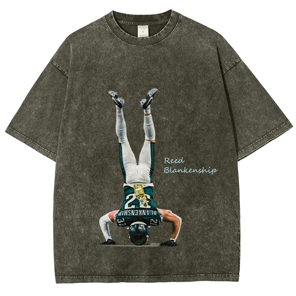 Unisex Fit Washed T-Shirt Reed Blankenship Philadelphia Eagles