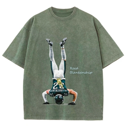 Unisex Fit Washed T-Shirt Reed Blankenship Philadelphia Eagles
