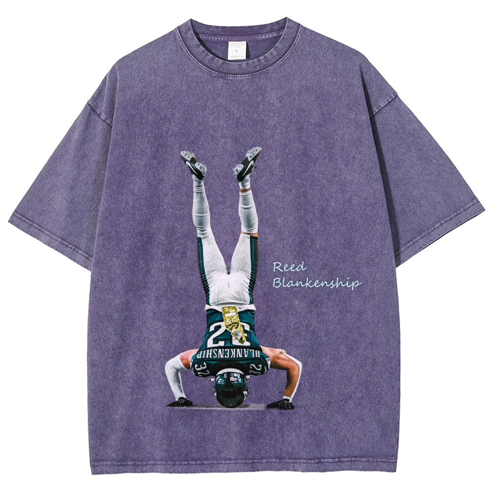 Unisex Fit Washed T-Shirt Reed Blankenship Philadelphia Eagles