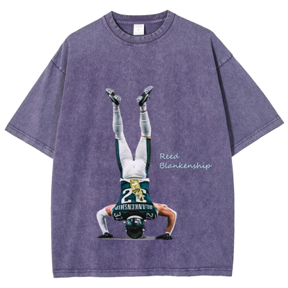 Unisex Fit Washed T-Shirt Reed Blankenship Philadelphia Eagles