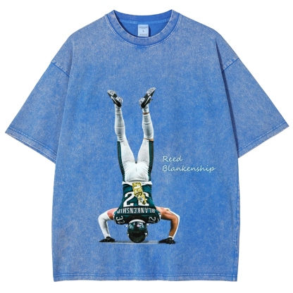 Unisex Fit Washed T-Shirt Reed Blankenship Philadelphia Eagles