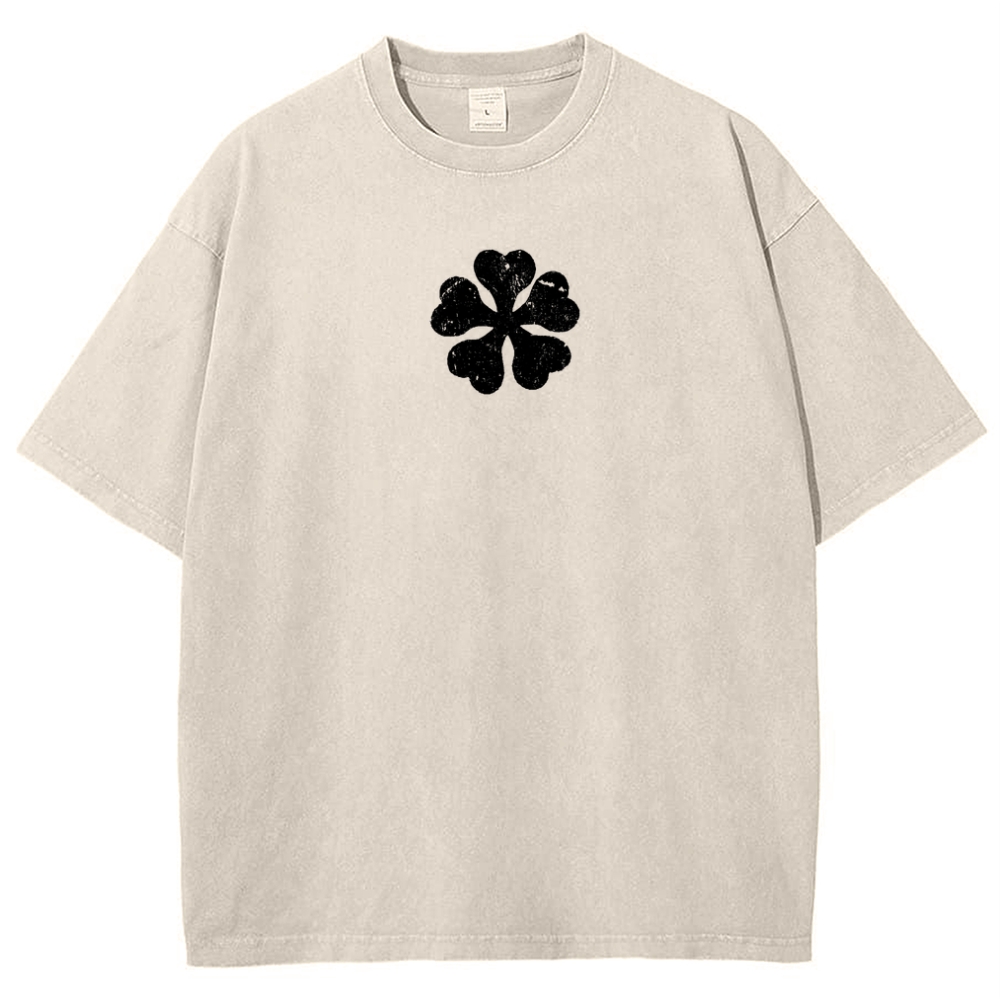 Snowflake Vintage T-Shirt Black clover