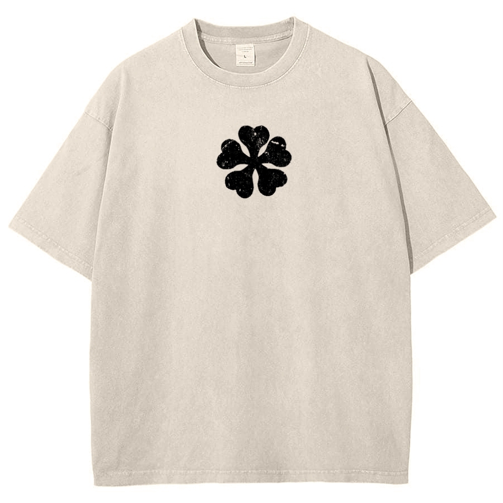 Snowflake Vintage T-Shirt Black clover