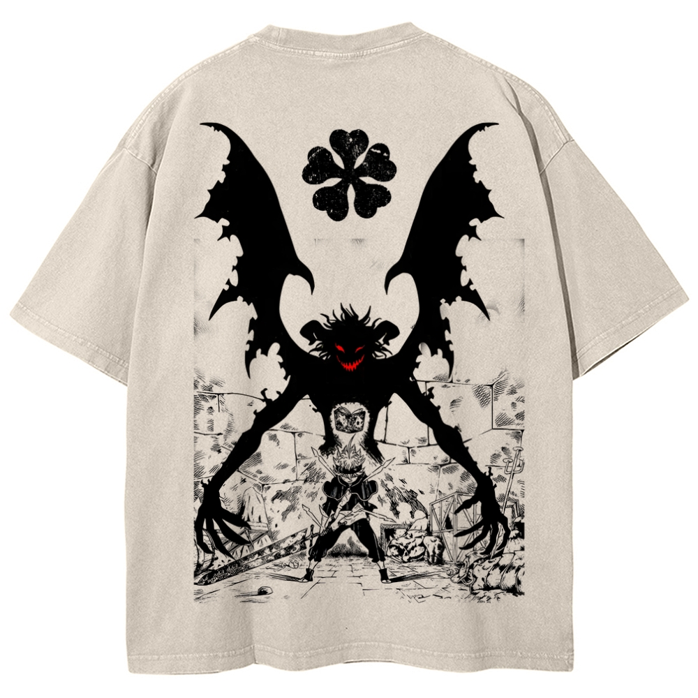 Snowflake Vintage T-Shirt Black clover