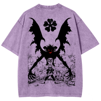 Snowflake Vintage T-Shirt Black clover