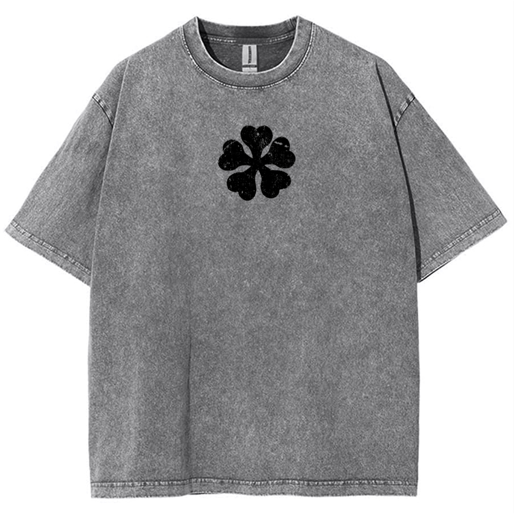 Snowflake Vintage T-Shirt Black clover