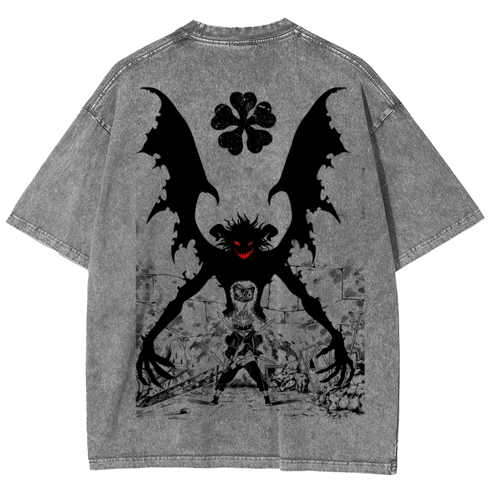 Snowflake Vintage T-Shirt Black clover