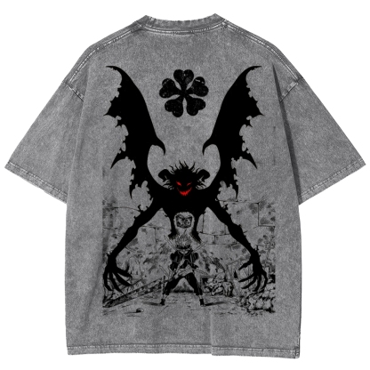 Snowflake Vintage T-Shirt Black clover