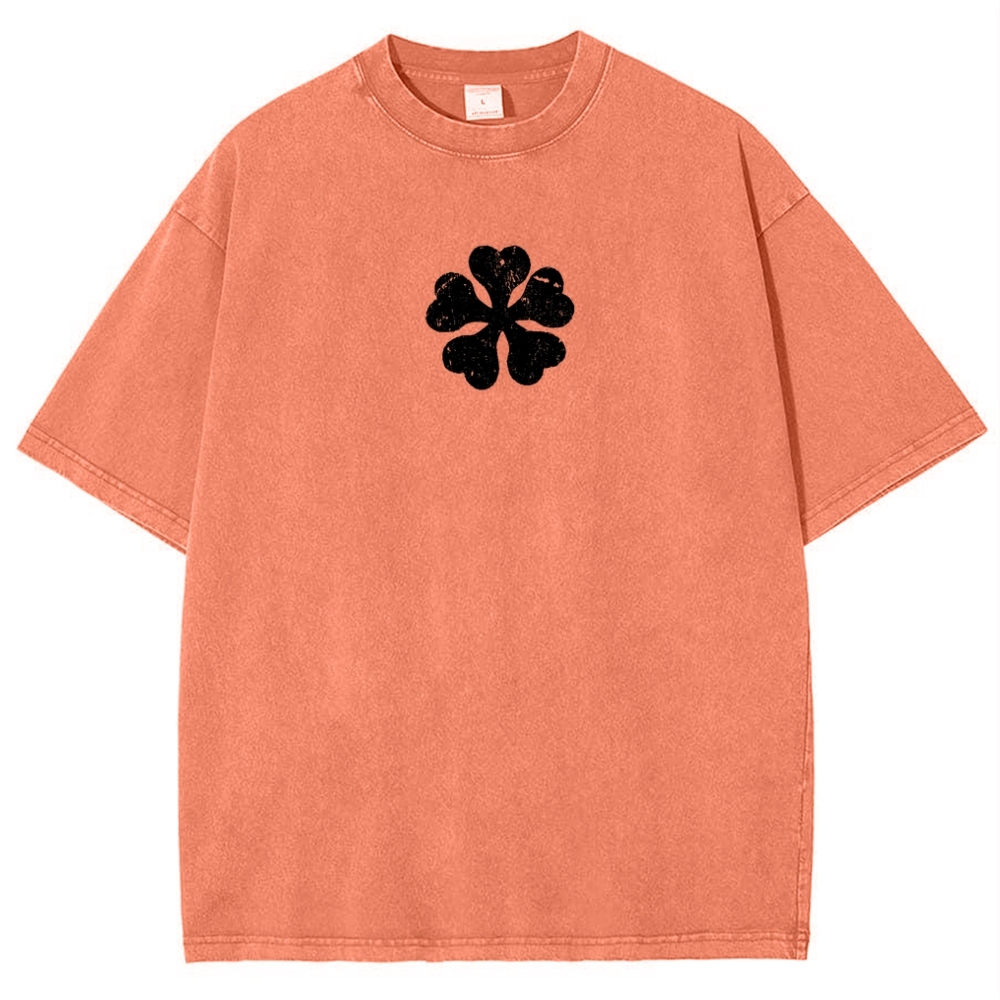 Snowflake Vintage T-Shirt Black clover