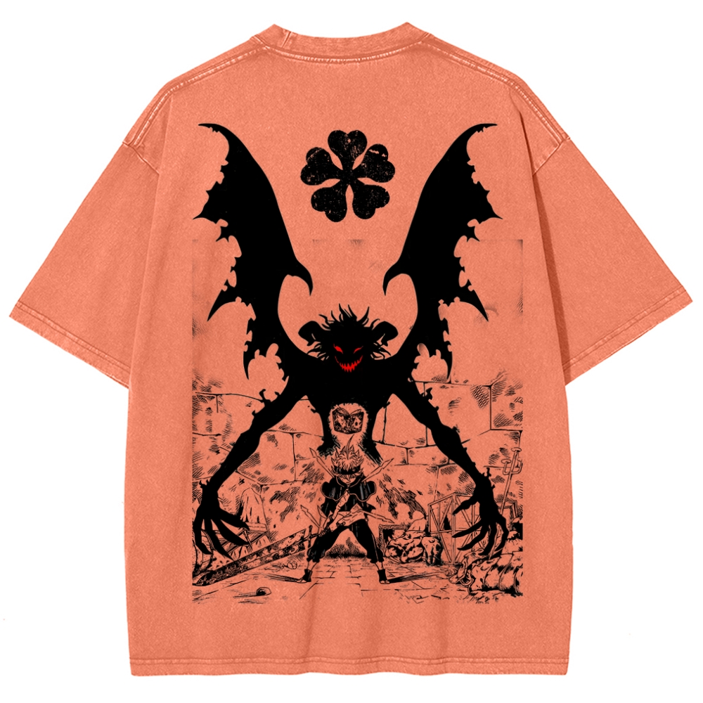 Snowflake Vintage T-Shirt Black clover