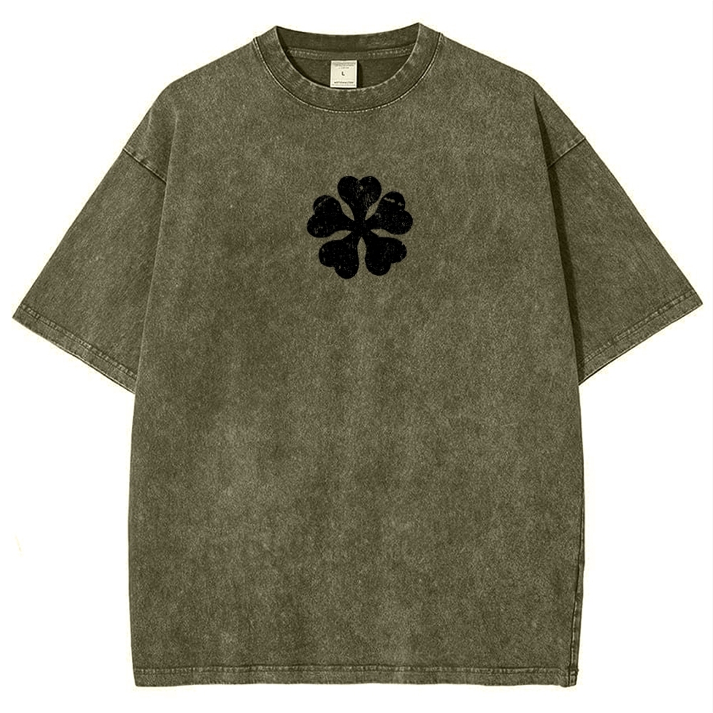 Snowflake Vintage T-Shirt Black clover