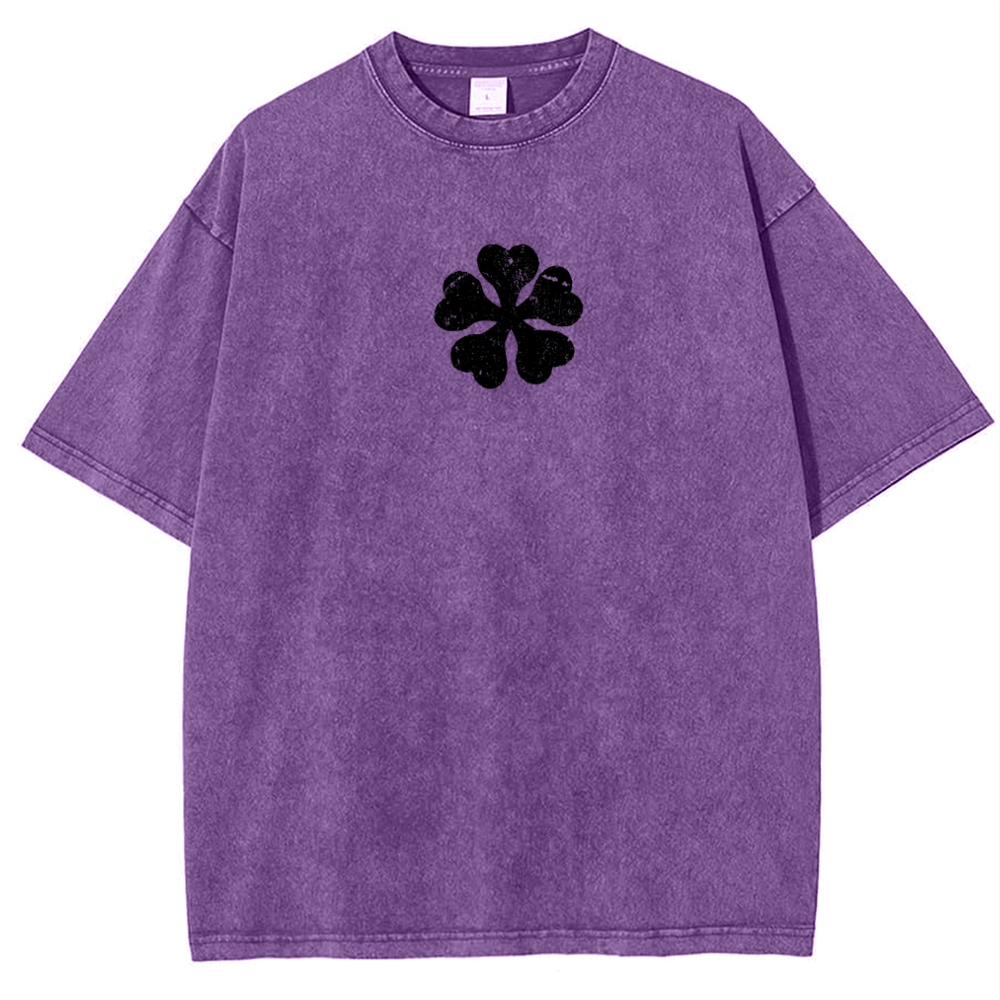 Snowflake Vintage T-Shirt Black clover