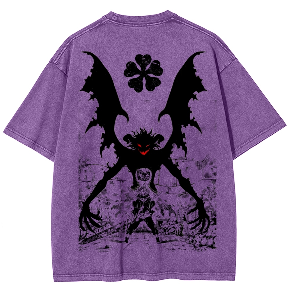 Snowflake Vintage T-Shirt Black clover