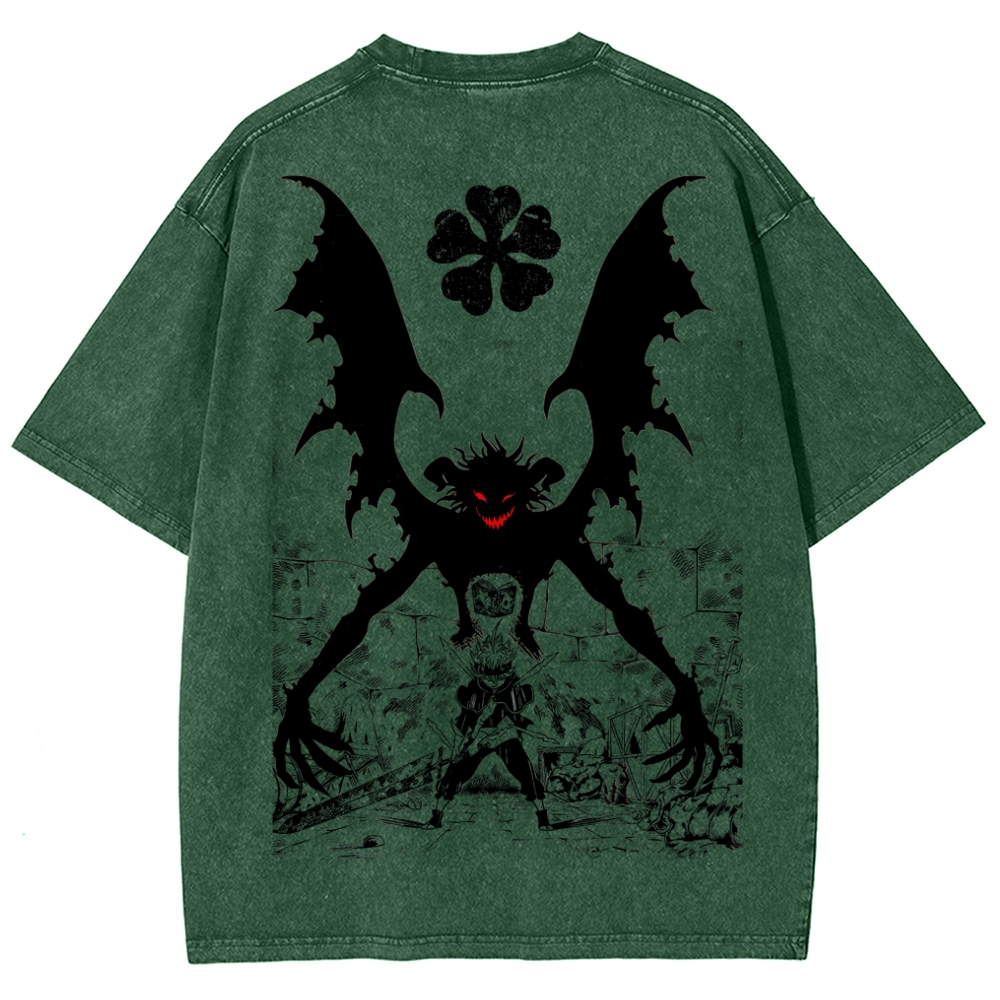 Snowflake Vintage T-Shirt Black clover