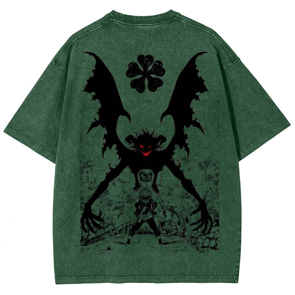 Snowflake Vintage T-Shirt Black clover