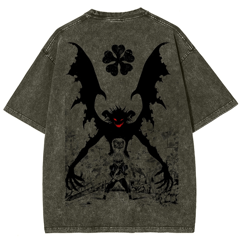 Snowflake Vintage T-Shirt Black clover