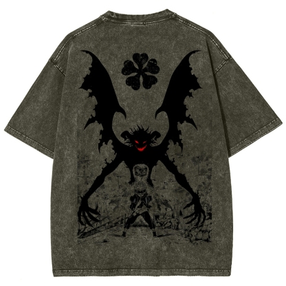 Snowflake Vintage T-Shirt Black clover