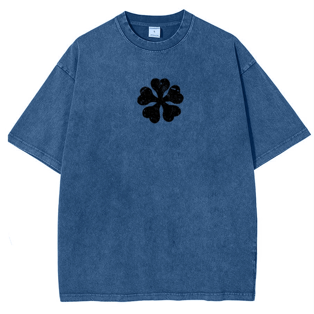 Snowflake Vintage T-Shirt Black clover