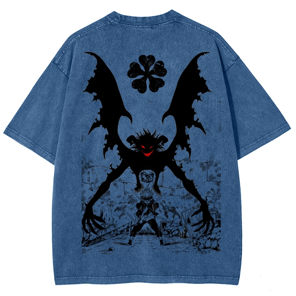 Snowflake Vintage T-Shirt Black clover