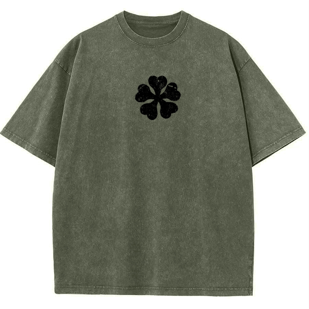 Snowflake Vintage T-Shirt Black clover