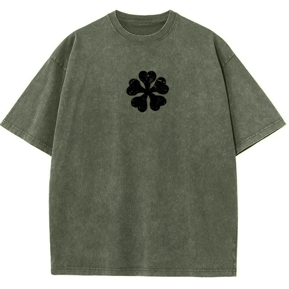 Snowflake Vintage T-Shirt Black clover