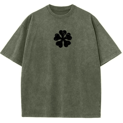 Snowflake Vintage T-Shirt Black clover