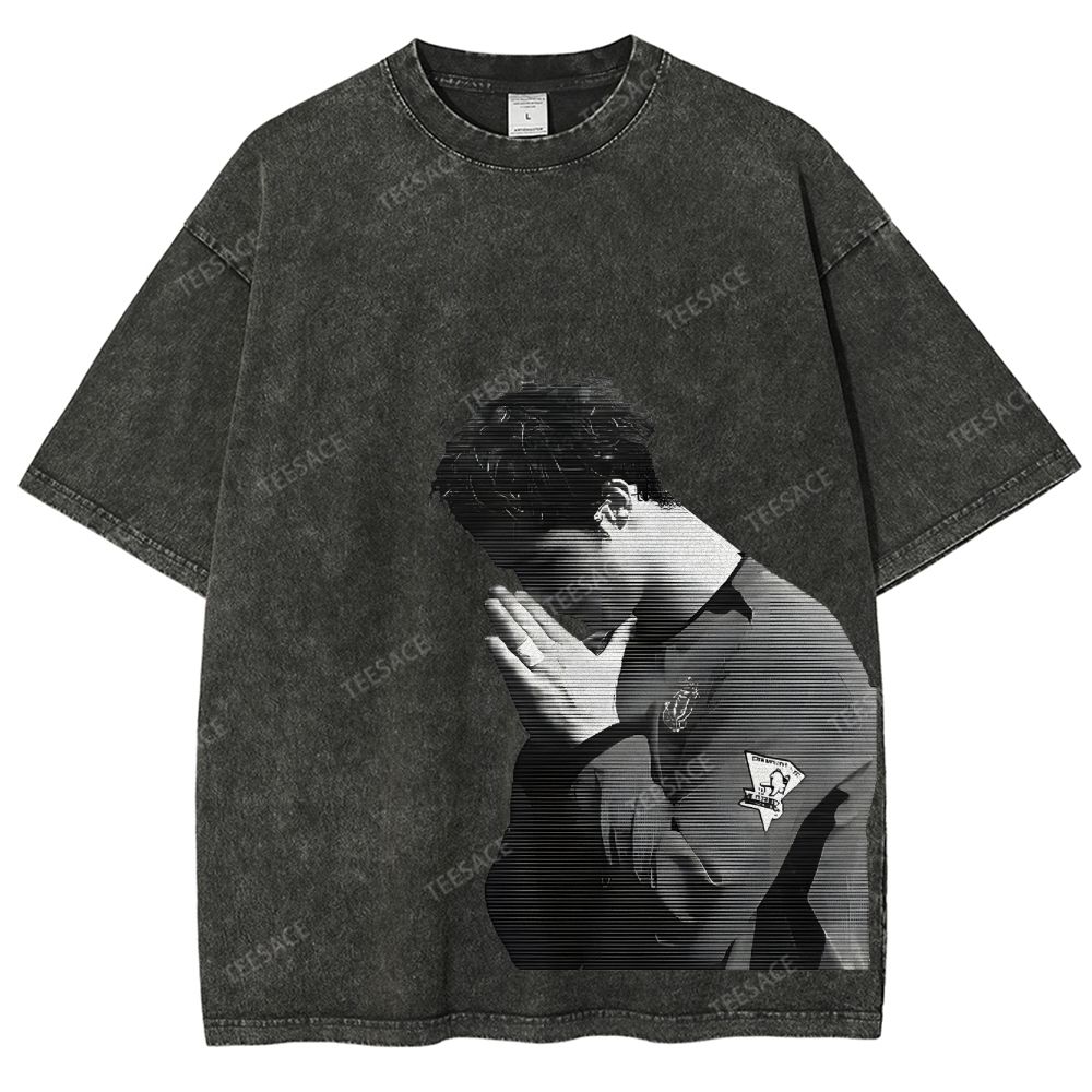 Unisex-Adult Ultra Cotton Washed T-Shirt Graphic  RONALDO CALMA V3 TEE