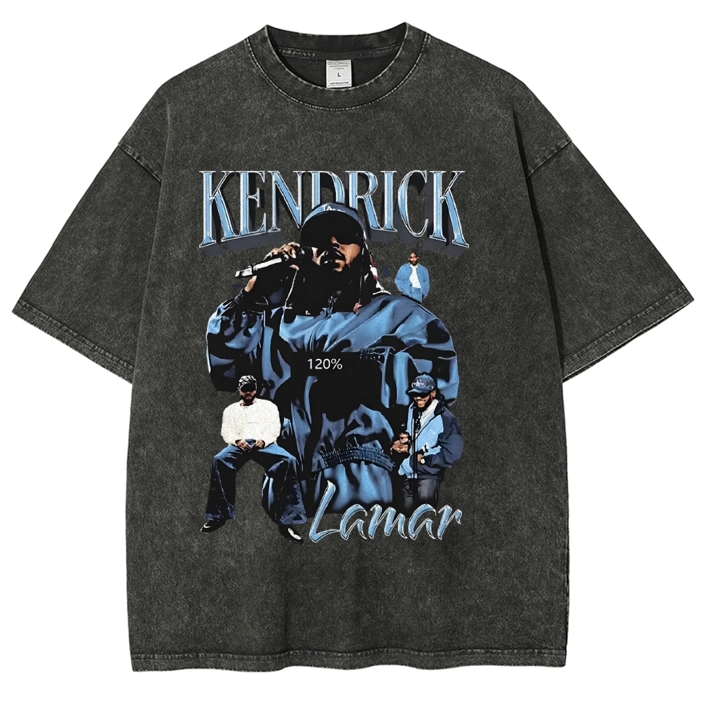 Unisex-Adult Ultra Cotton Washed T-Shirt Graphic KENDRICK LAMAR - IT’S