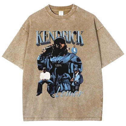 Unisex-Adult Ultra Cotton Washed T-Shirt Graphic  KENDRICK LAMAR - IT’S JUST BIG ME V2