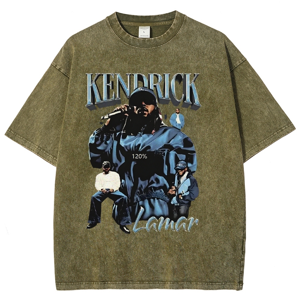 Unisex-Adult Ultra Cotton Washed T-Shirt Graphic  KENDRICK LAMAR - IT’S JUST BIG ME V2