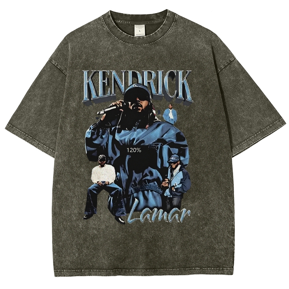 Unisex-Adult Ultra Cotton Washed T-Shirt Graphic  KENDRICK LAMAR - IT’S JUST BIG ME V2