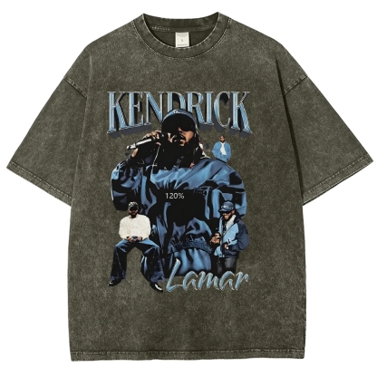 Unisex-Adult Ultra Cotton Washed T-Shirt Graphic  KENDRICK LAMAR - IT’S JUST BIG ME V2