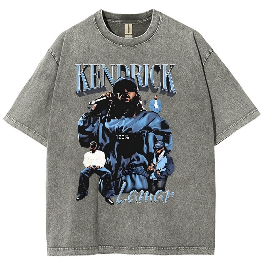 Unisex-Adult Ultra Cotton Washed T-Shirt Graphic  KENDRICK LAMAR - IT’S JUST BIG ME V2