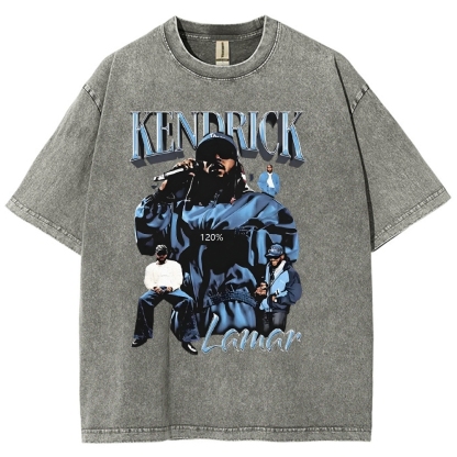 Unisex-Adult Ultra Cotton Washed T-Shirt Graphic  KENDRICK LAMAR - IT’S JUST BIG ME V2