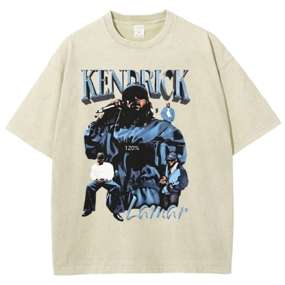 Unisex-Adult Ultra Cotton Washed T-Shirt Graphic  KENDRICK LAMAR - IT’S JUST BIG ME V2