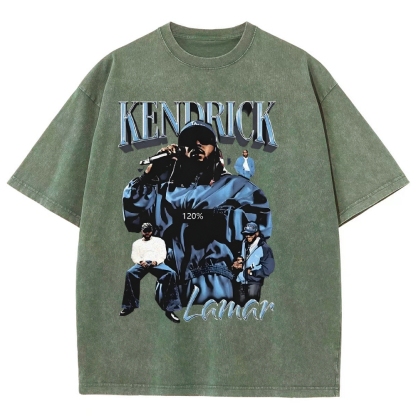 Unisex-Adult Ultra Cotton Washed T-Shirt Graphic  KENDRICK LAMAR - IT’S JUST BIG ME V2